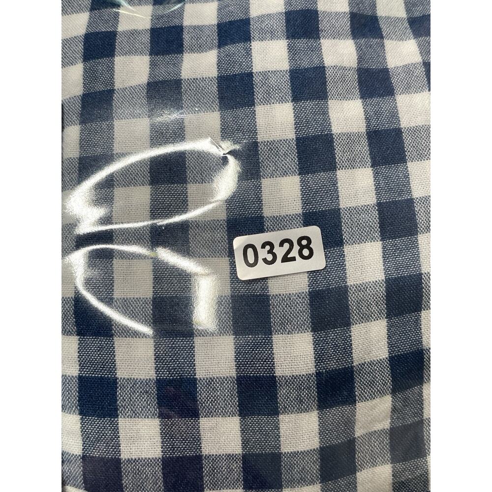 J Jill XL Blue White Gingham Check Cotton Blouse Boat Neck Button Front Cottagec - Picture 13 of 13